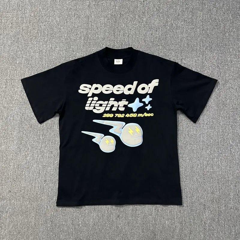 Letter Embossed Print T-Shirt Crew Neck
