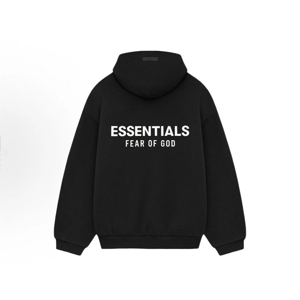 Letter Print Fleece Hoodie