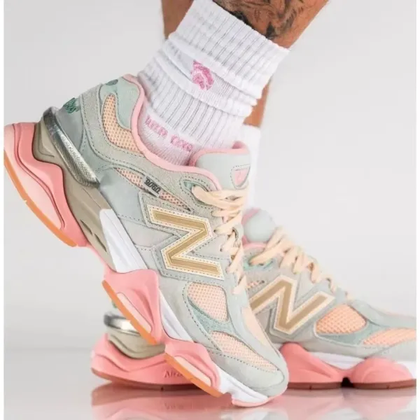 New Balance 9060 Beige Green Chunky Sneakers - 24