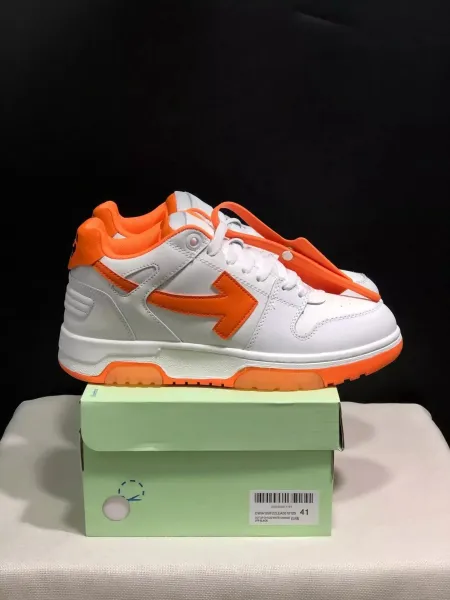 Off-White Arrow Low White Orange Sneakers - 1