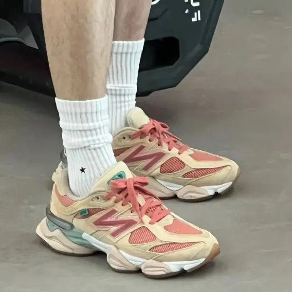 New Balance 9060 Beige Green Chunky Sneakers - 25