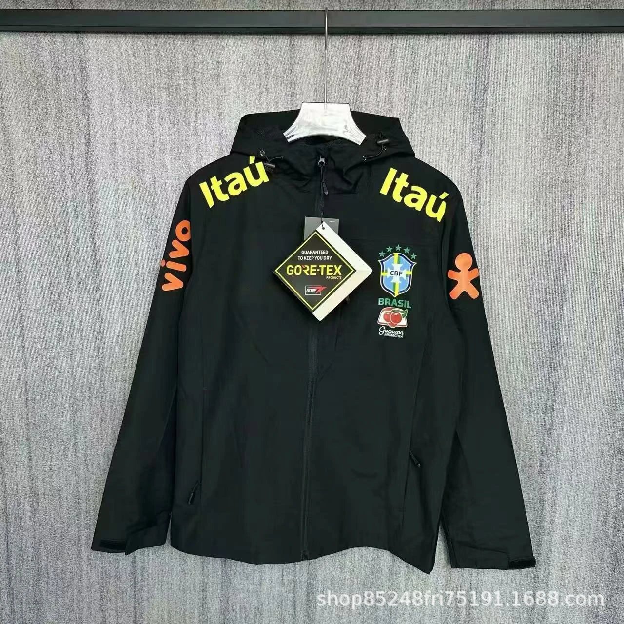 CBF x Itaú Brazil National Team Windbreaker Off-White Jacket - 5