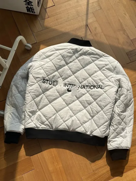 Stüssy x Nike x Beaverton Flight 80/89 Black Bomber Jacket - 9
