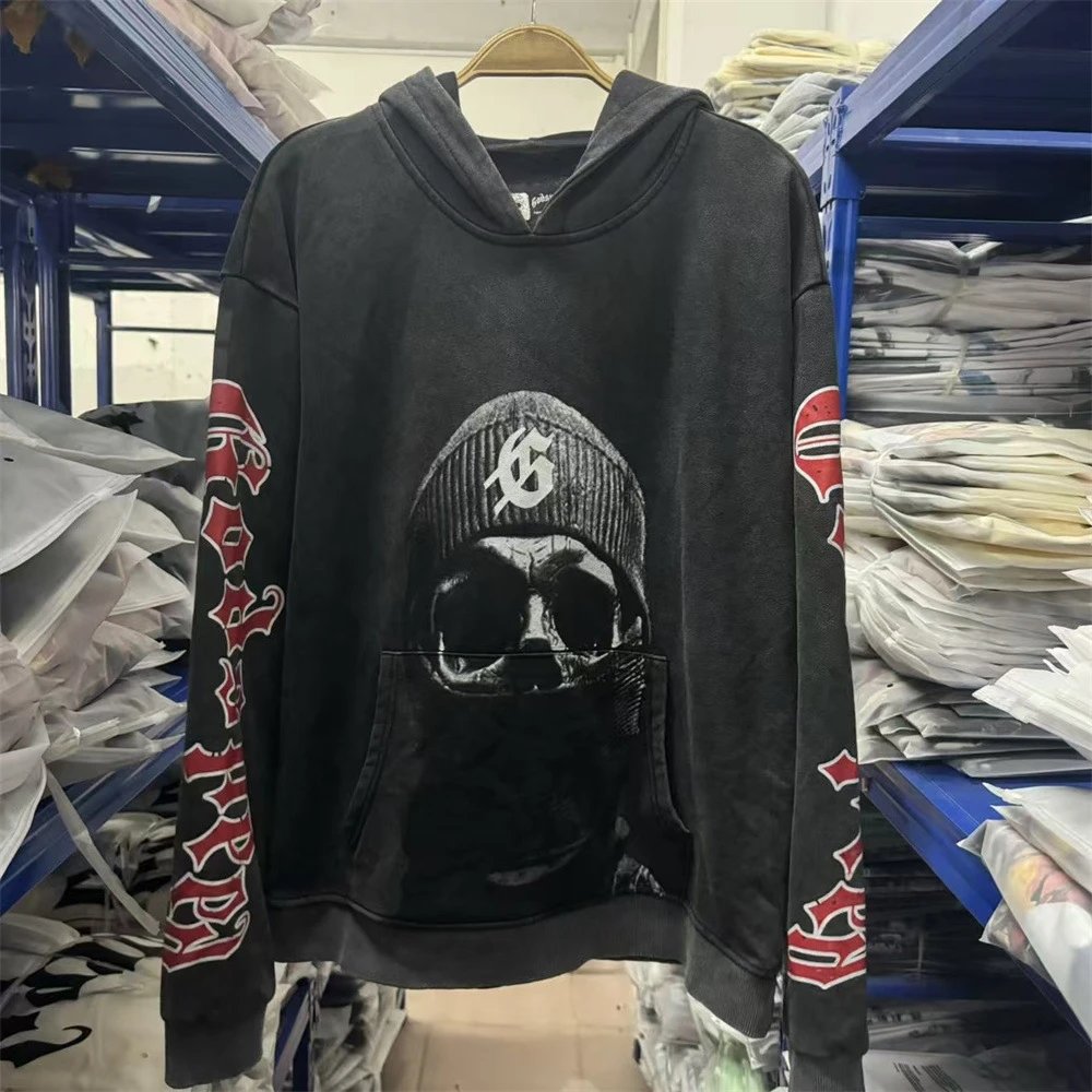 Godspeed Rock Street Vintage Washed Distressed Logo Hoodie photo 7