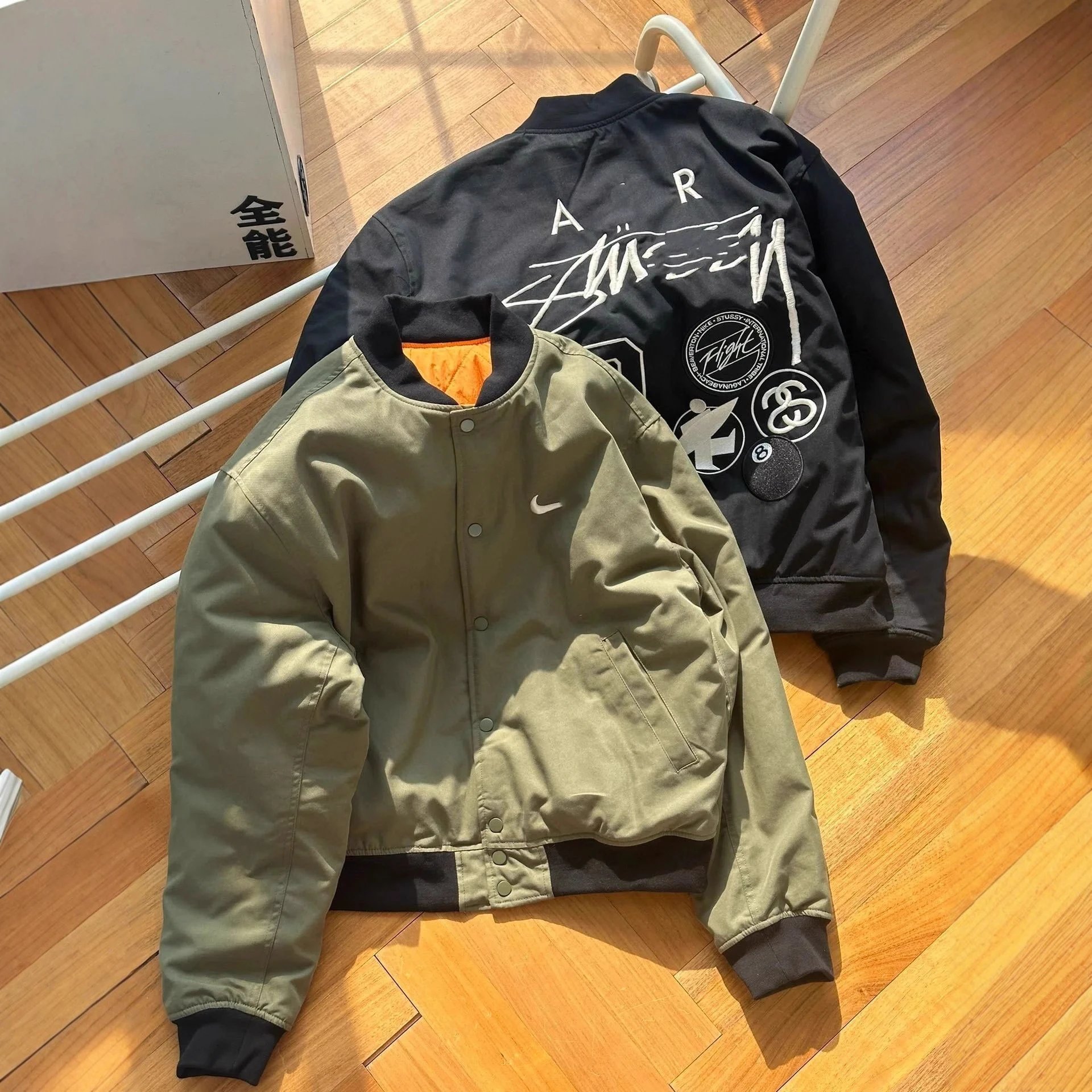 Collaboration Embroidered Double-Sided Diamond Quilt Jacket
