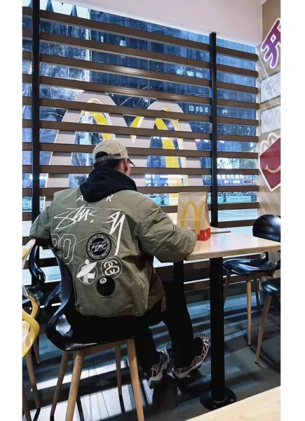 Stüssy x Nike x Beaverton Flight 80/89 Black Bomber Jacket - 23