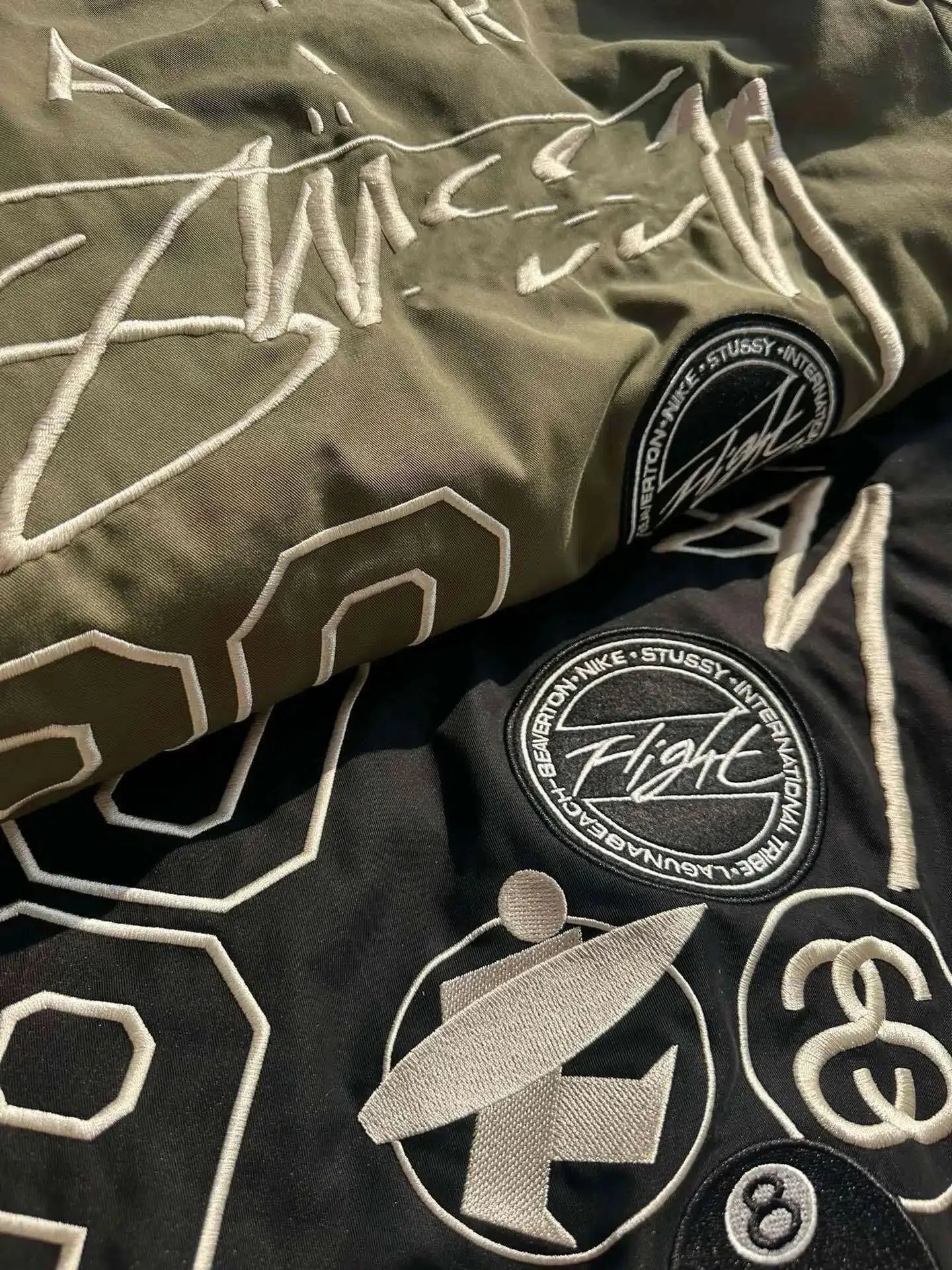 Stüssy x Nike x Beaverton Flight 80/89 Black Bomber Jacket - 17