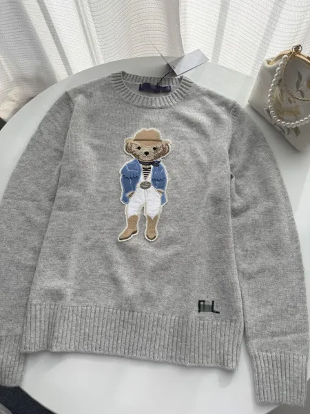 Ralph Lauren Polo Bear Embroidered Cream Sweater - 7