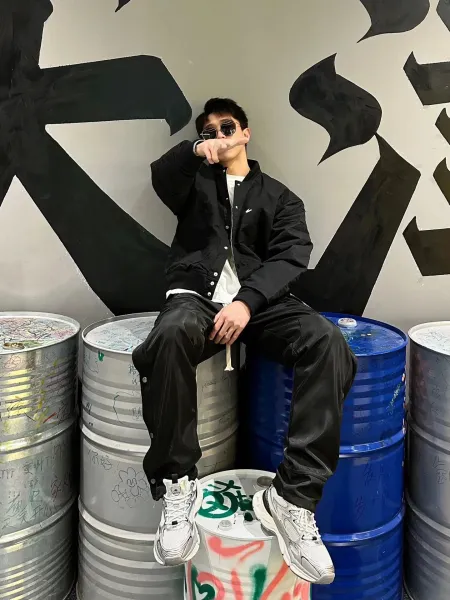 Stüssy x Nike x Beaverton Flight 80/89 Black Bomber Jacket - 22