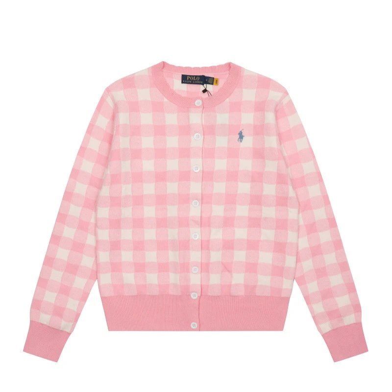 Ralph Lauren Check Jacquard Embroidery Knit Cardigan photo 4