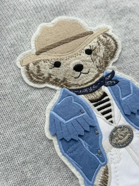 Ralph Lauren Polo Bear Embroidered Cream Sweater - 8