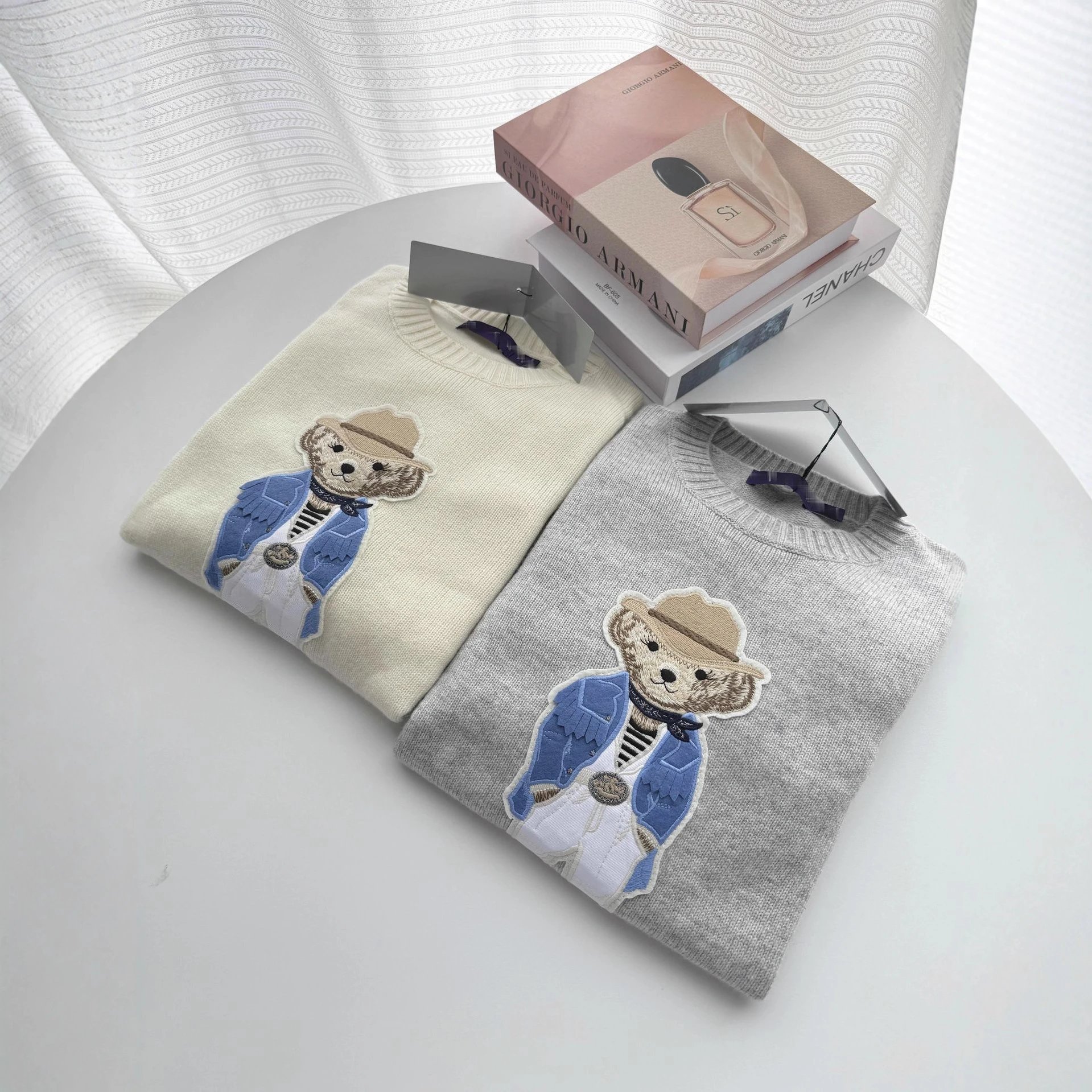 Sheep Wool Bear Patch Sweater