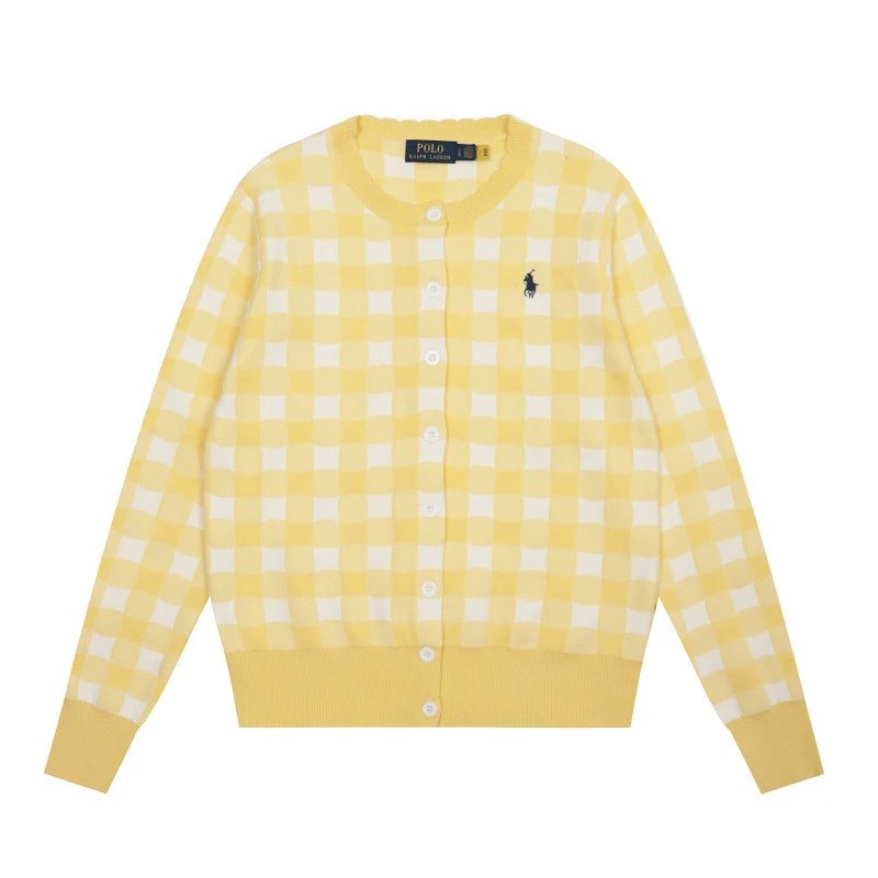 Ralph Lauren Check Jacquard Embroidery Knit Cardigan photo 5