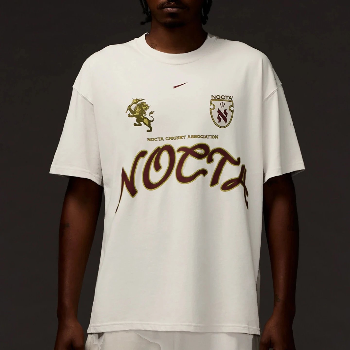 春夏联名NOCTA印花T恤100%纯棉圆领宽松户外版型透气运动