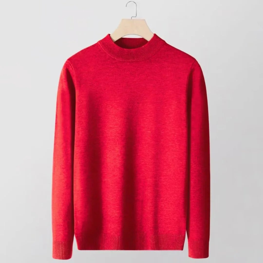 (9802 Half Turtleneck) Red