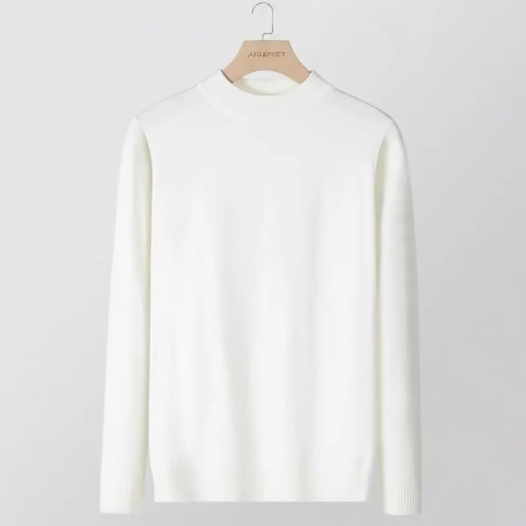 (9802 Half Turtleneck) White