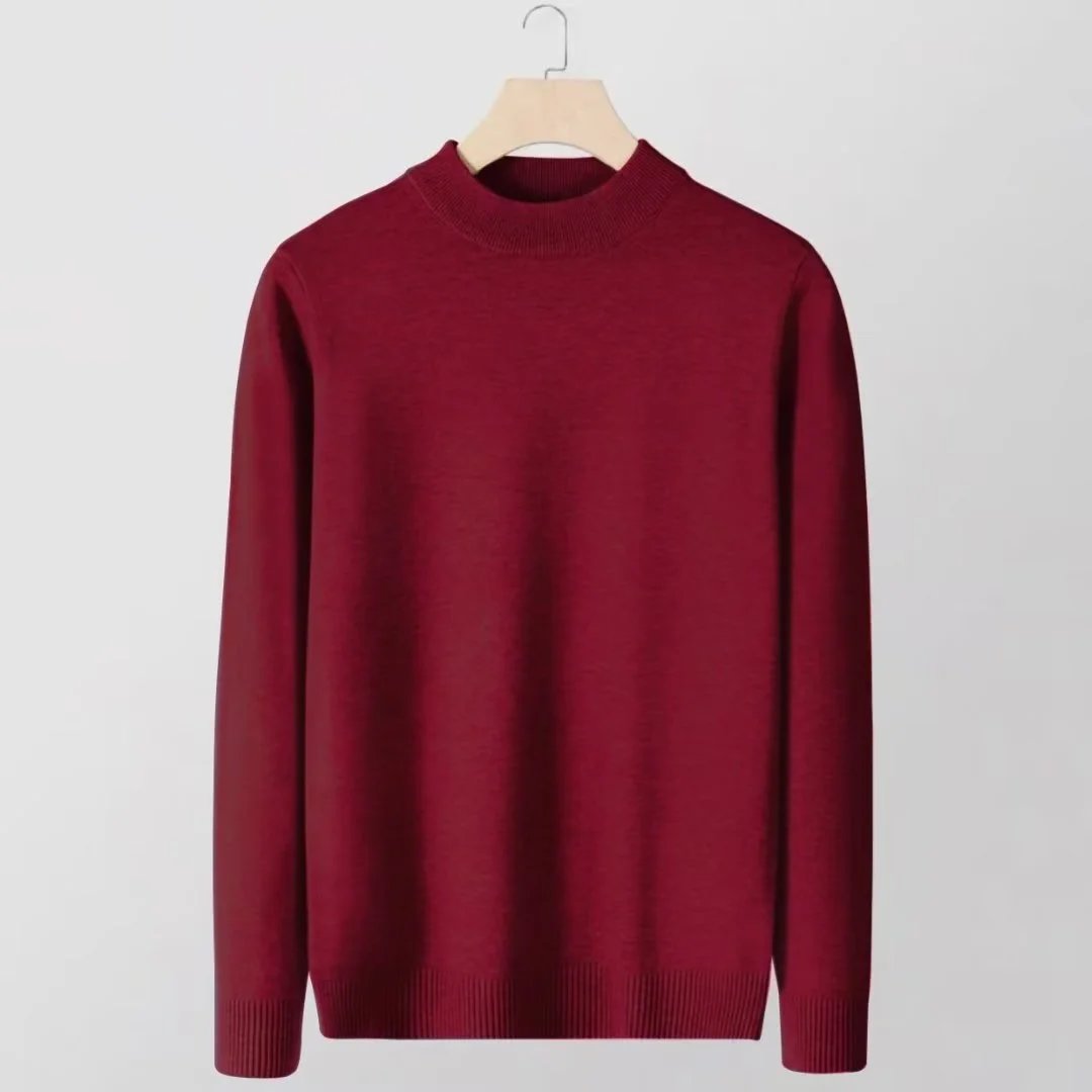 (9802 Half turtleneck) Burgundy color
