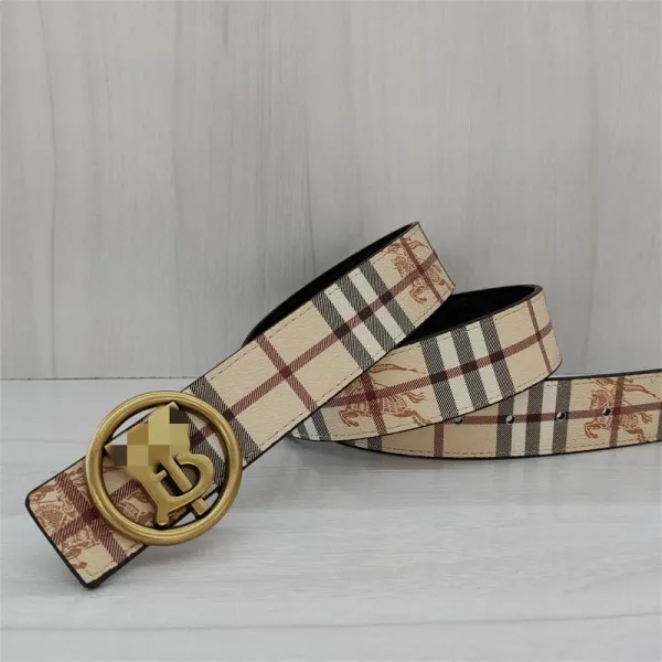 Burberry TB Monogram Check Reversible Belt Black - 4