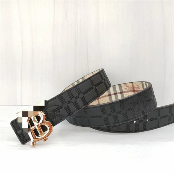 Burberry TB Monogram Check Reversible Belt Black - 11