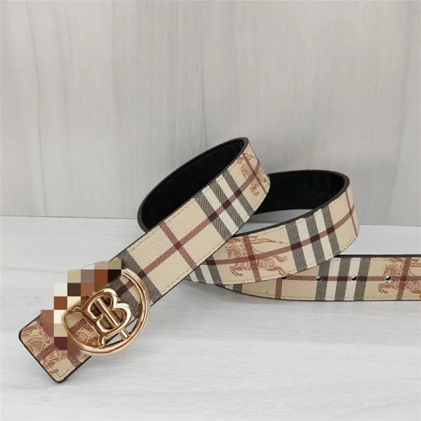 Burberry TB Monogram Check Reversible Belt Black - 9