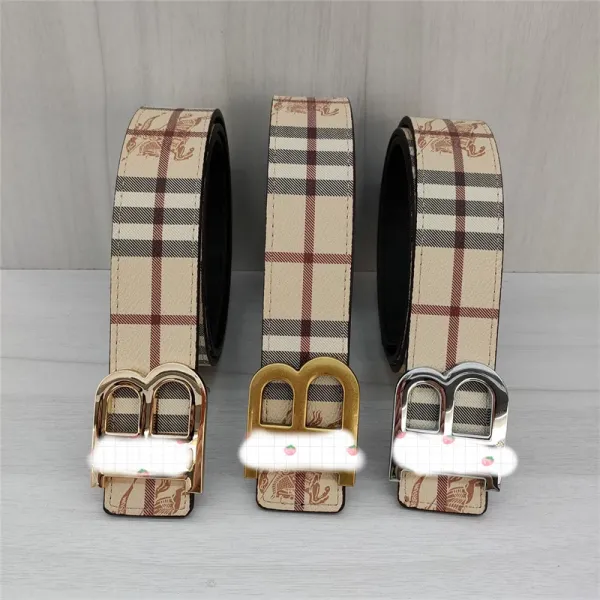 Burberry TB Monogram Check Reversible Belt Black - 12
