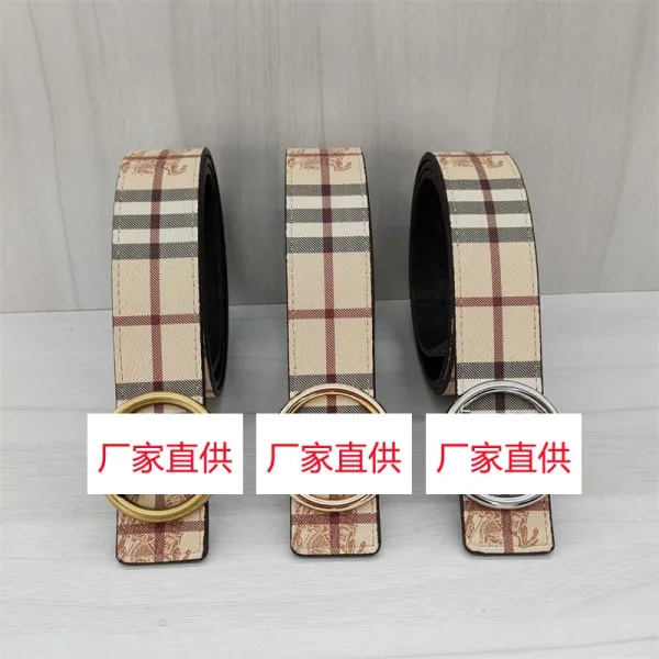 Burberry TB Monogram Check Reversible Belt Black - 16