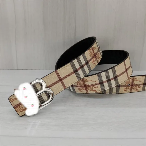 Burberry TB Monogram Check Reversible Belt Black - 14