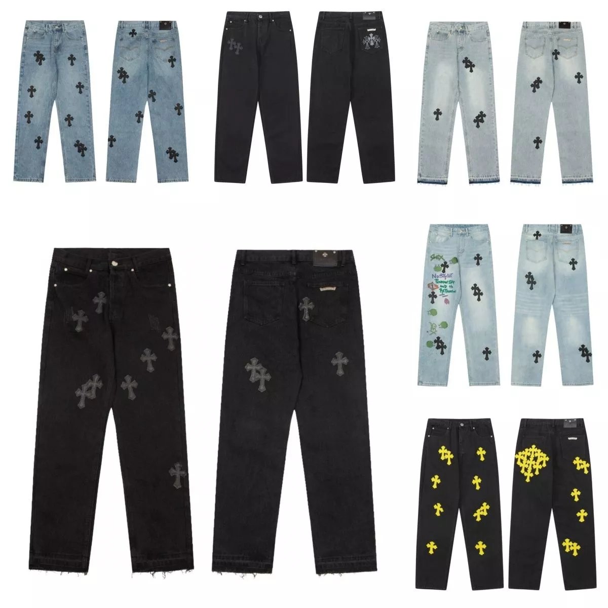 Chrome Hearts Black Cross Denim Jeans