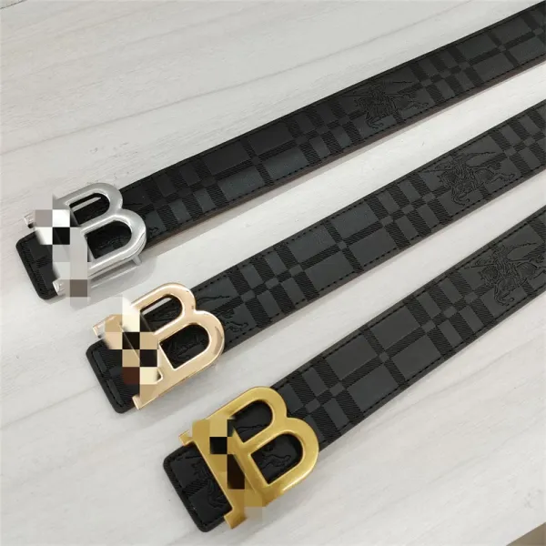 Burberry TB Monogram Check Reversible Belt Black - 13