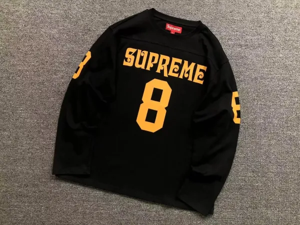 Supreme Jersey Black Yellow Long-Sleeve Tee - 1
