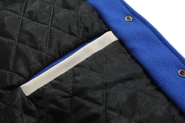 V&D Varsity Jacket Black and Beige Outerwear - 13