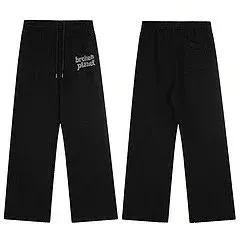 Bersih Planet Logo-Embroidered Black Sweatpants - 1