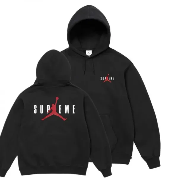 Supreme x Air Jordan Jumpman Hoodie Black - 1