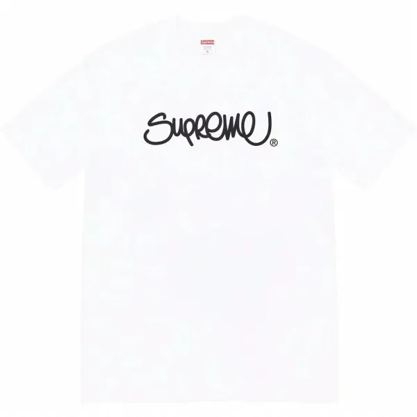 Supreme Script Logo White T-Shirt - 1
