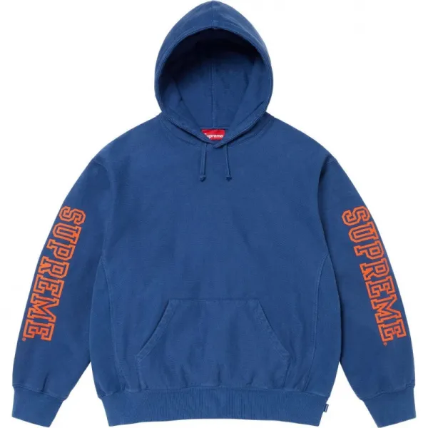 Supreme Sleeve Logo Hoodie Navy - 1