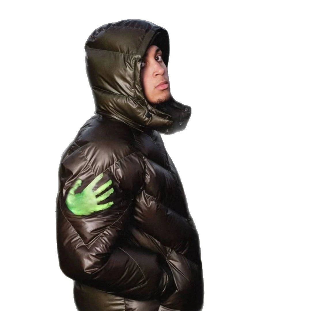 Mertra New Winter Insulated Puffer Coat with Quilted Embroidery, Thick Warm Zip-Up Oversized Unisex Jacket