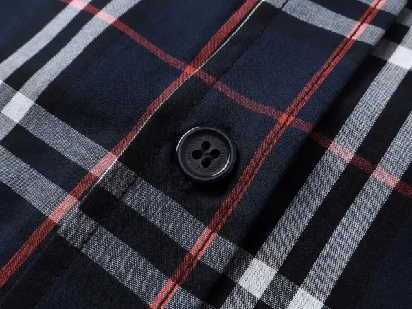 Burberry Classic Check Shirt Navy Red Gray - 12