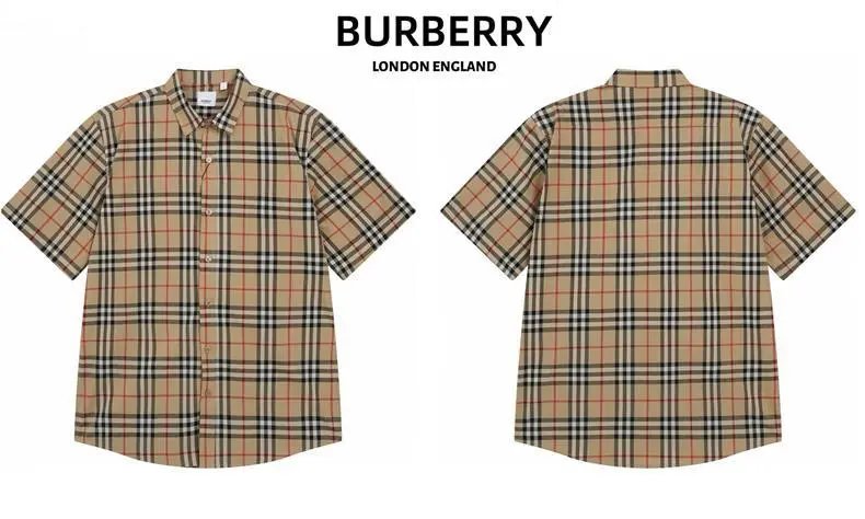 Burberry Classic Check Shirt Navy Red Gray - 21