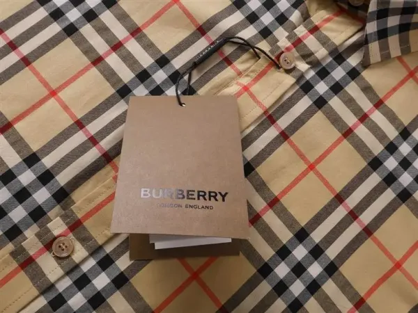 Burberry Classic Check Shirt Navy Red Gray - 15
