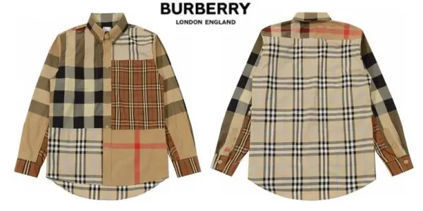 Burberry Classic Check Shirt Navy Red Gray - 23
