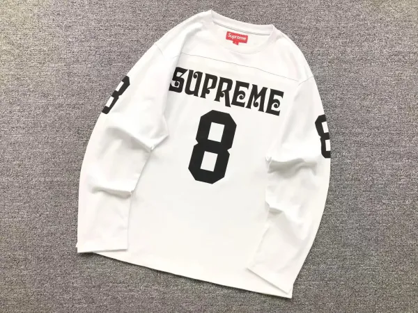 Supreme Number 8 Jersey White Long-Sleeve T-Shirt - 1