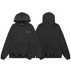 Philipp Plein Broken Planet Black Hoodie - 1