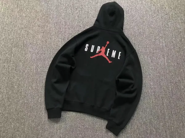 Supreme x Air Jordan Jumpman Box Logo Black Hoodie - 1