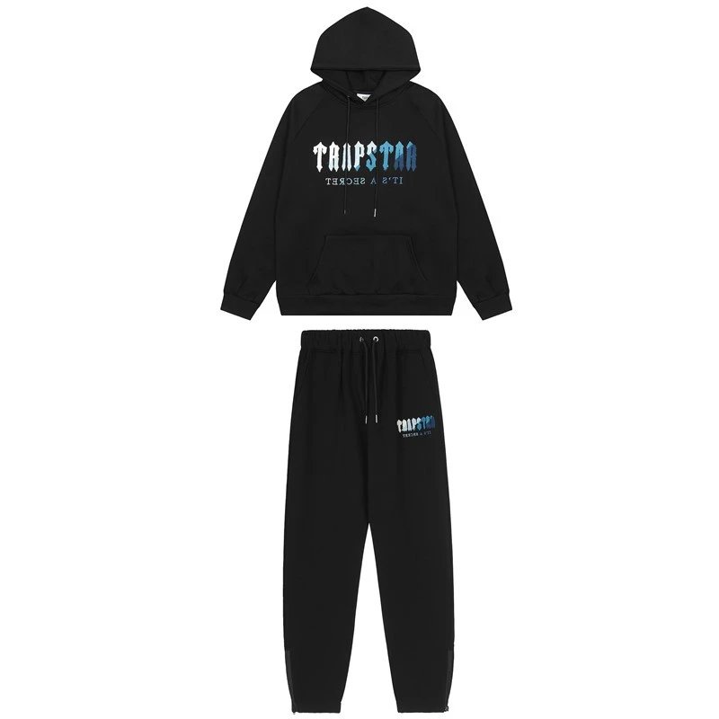Trapstar Logo Hoodie and Sweatpants Set Gray - 34
