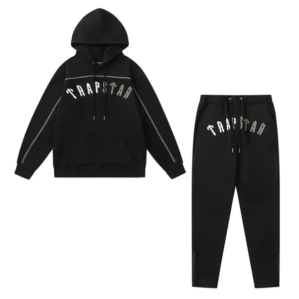 Trapstar Logo Hoodie and Sweatpants Set Gray - 46