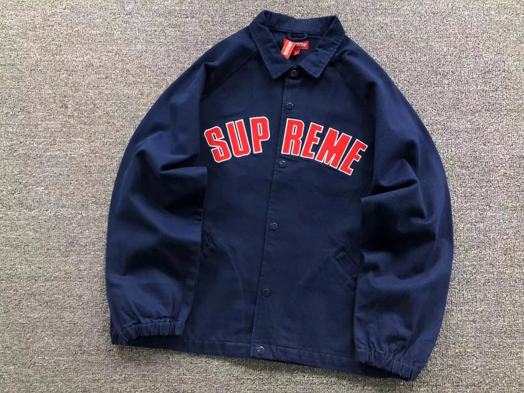 D429# Embroidered Logo Letter Jacket, Royal Blue