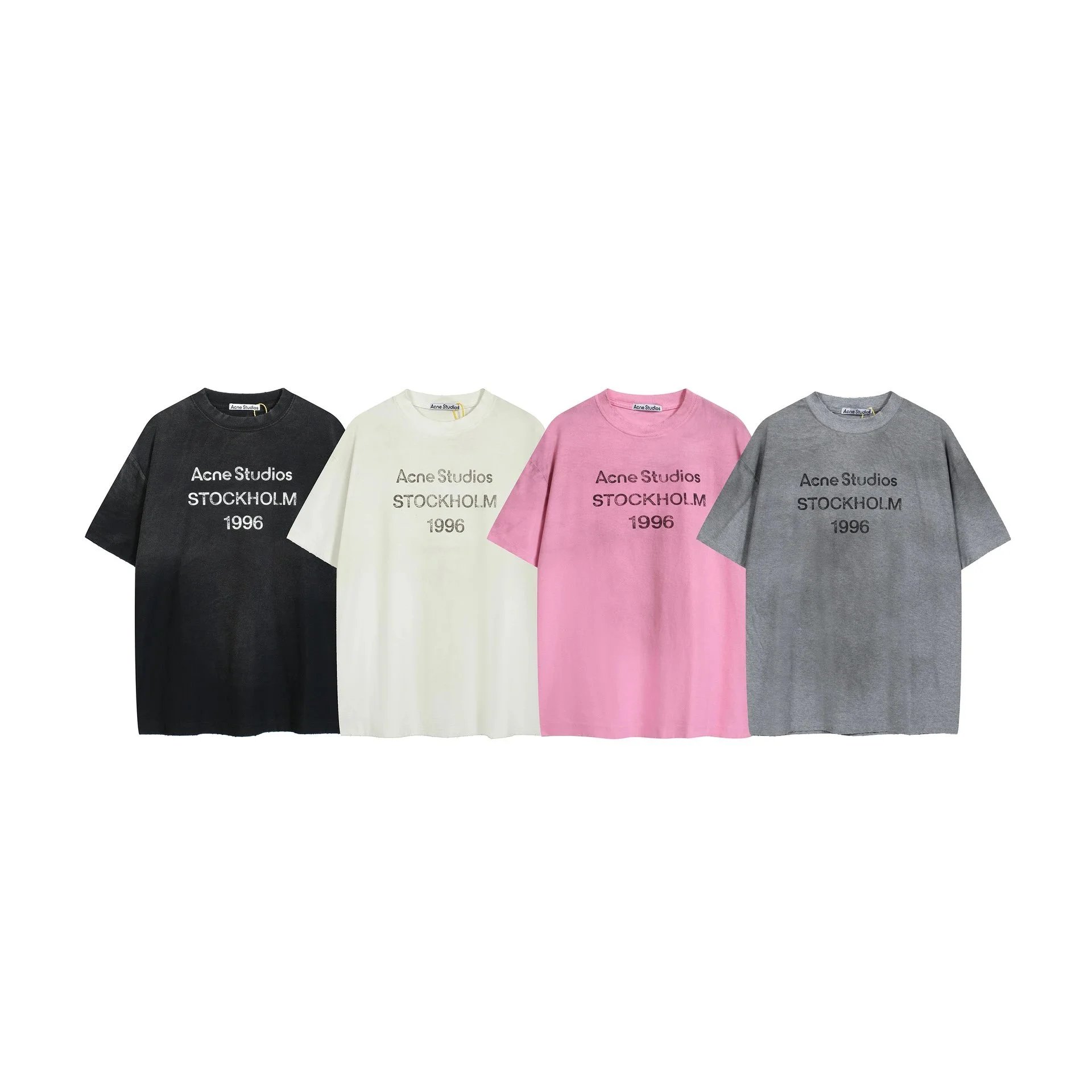 AC vintage logo letter printed short sleeved T-shirt with three colors available for summer youth round neck pure cotton half sleeved T-shirt