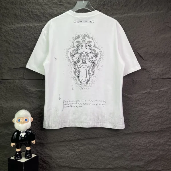 Chrome Hearts Sword Crest Graphic T-Shirt White - 1