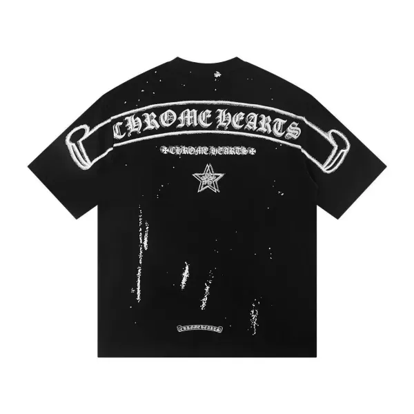 Chrome Hearts Star Banner Black T-Shirt - 1