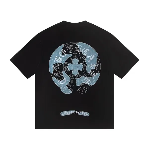 Chrome Hearts Triple Cross Spray Paint Black T-Shirt - 8